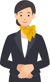 案内する女性